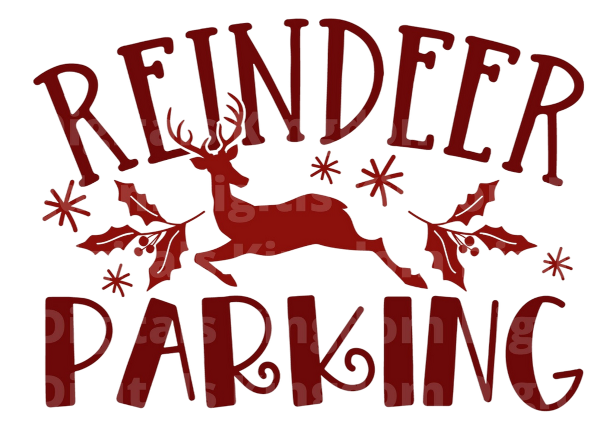 Reindeer Parking SVG Cut File