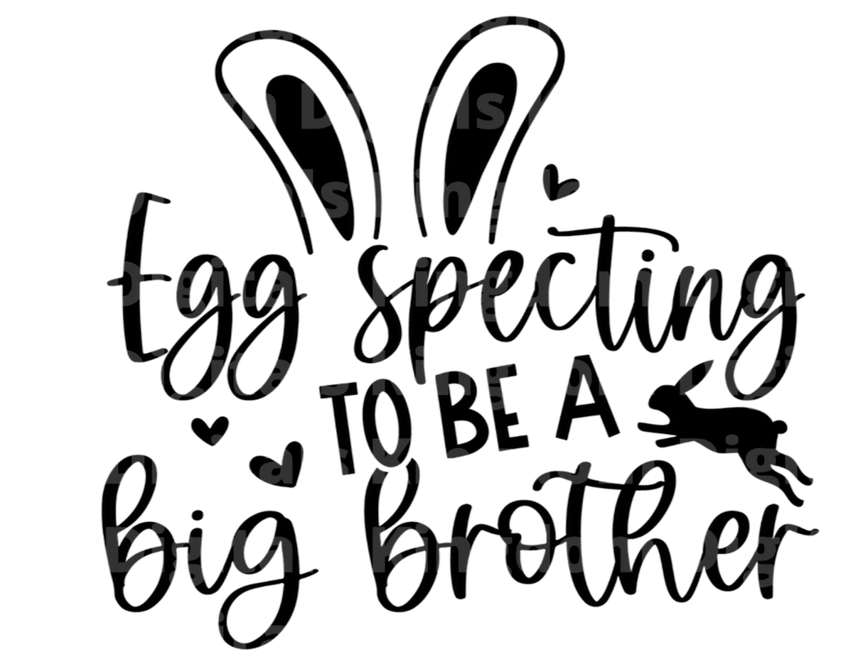 Eggspecting to be a big brother SVG Cut File