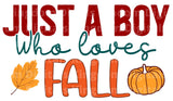 Just a boy who loves fall SVG Cut File