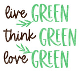 Live Think Love Green SVG Cut File