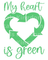 My Heart Is Green SVG Cut File