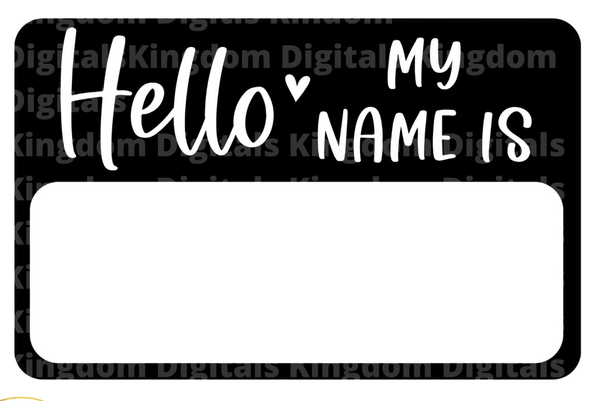 Hello My Name Is SVG Cut File