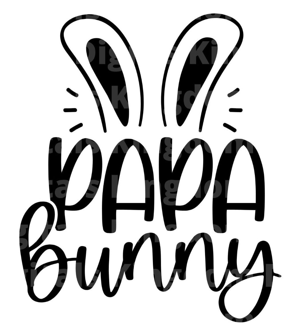 Papa Bunny SVG Cut File