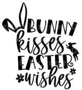 Bunny Kisses Easter Wishes SVG Cut File