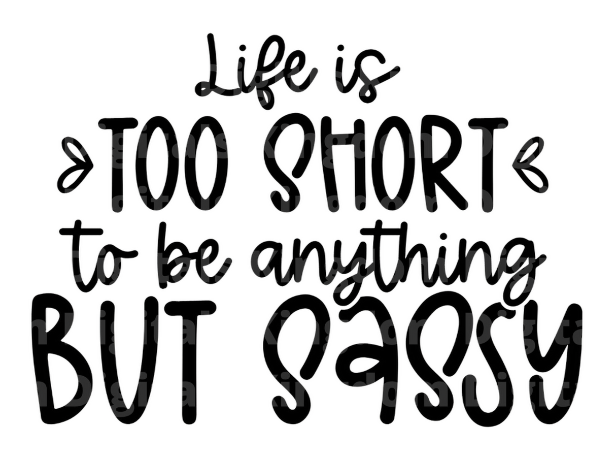 Life is too short to be anything but Sassy SVG Cut File