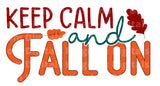 Keep calm and fall on SVG Cut File