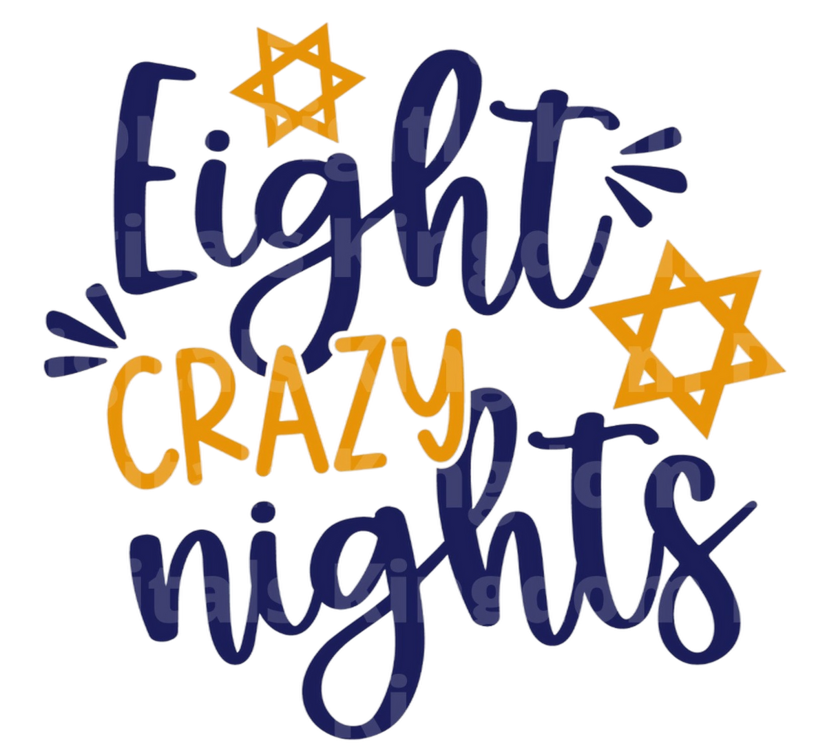 Eight Crazy Nights SVG Cut File