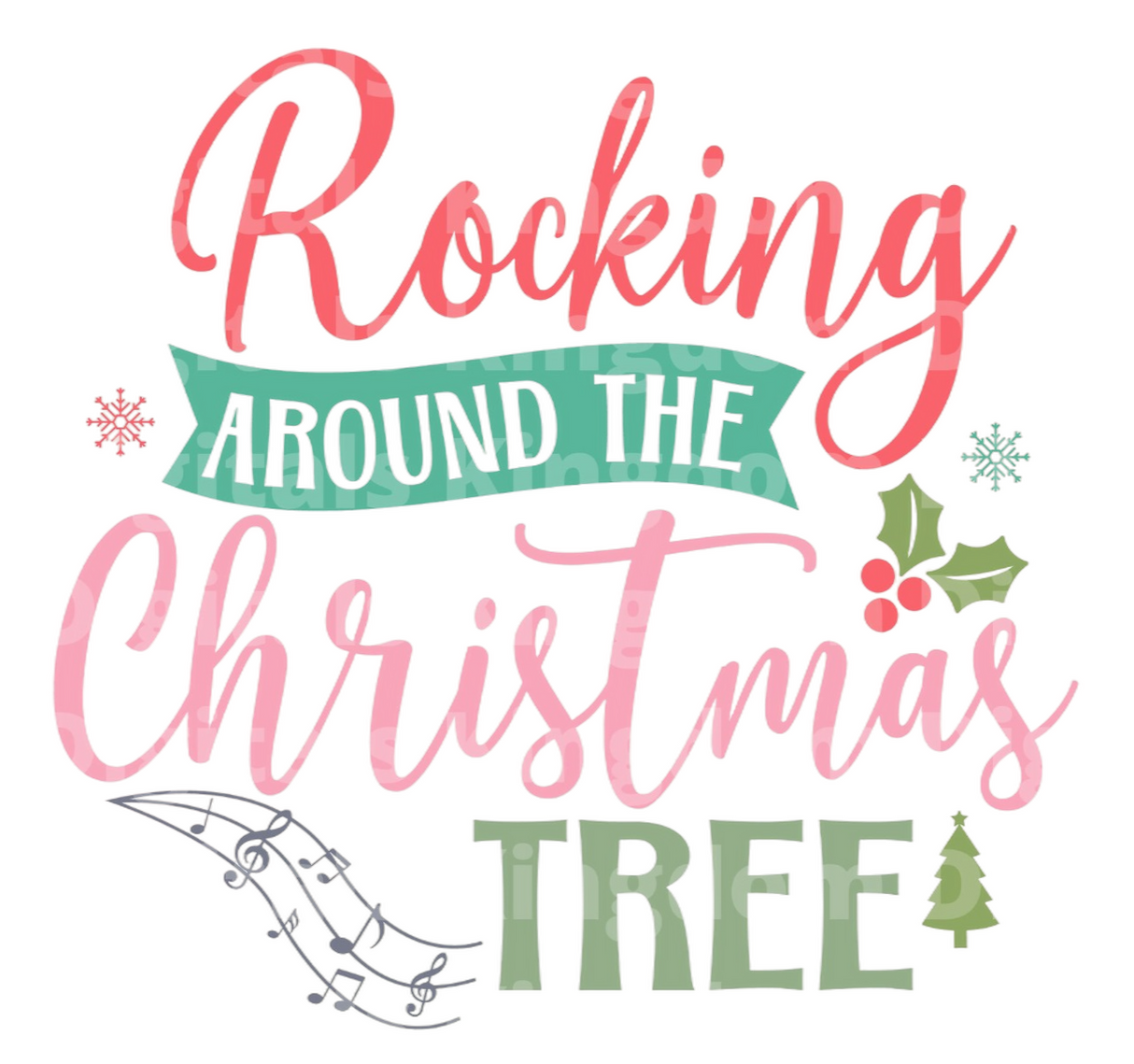 Rocking around the Christmas tree SVG Cut File