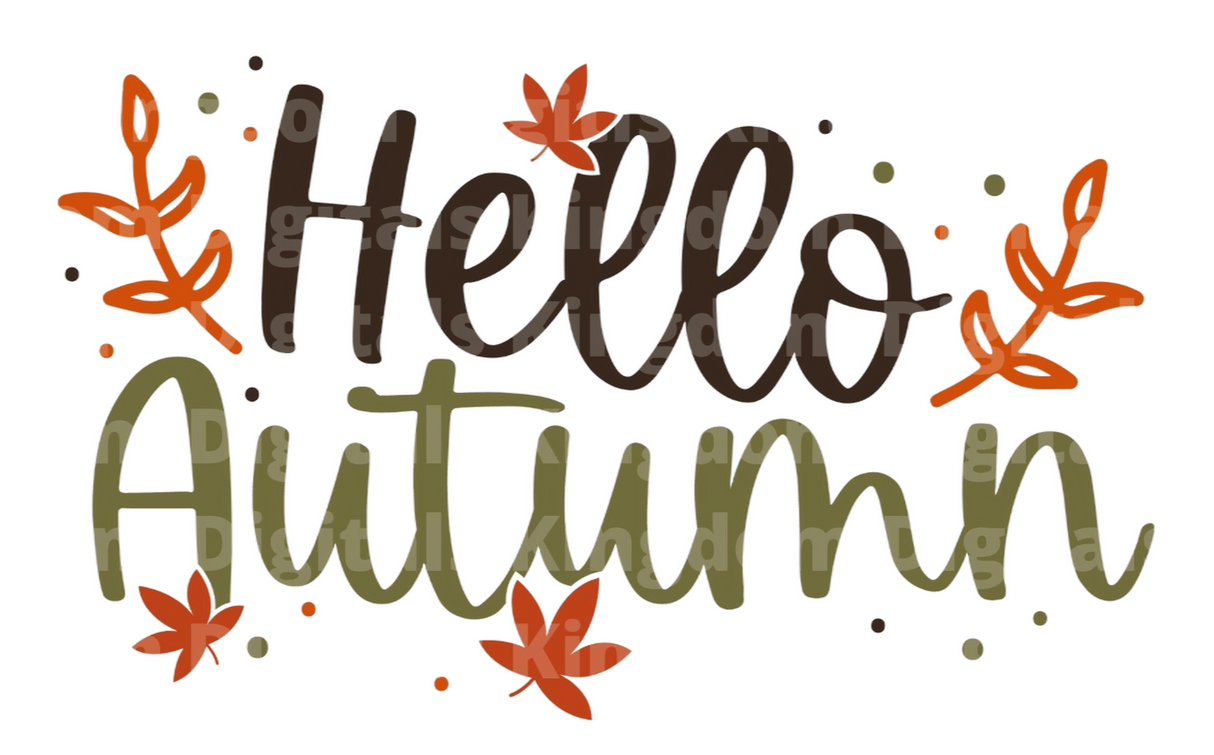 Hello Autumn SVG Cut File
