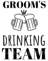 Grooms Drinking Team SVG Cut File