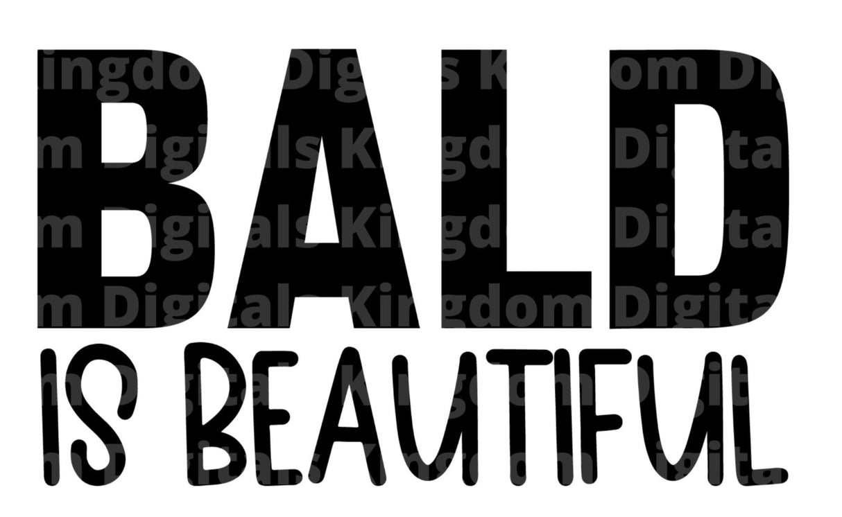 Bald Is Beautiful SVG Cut File