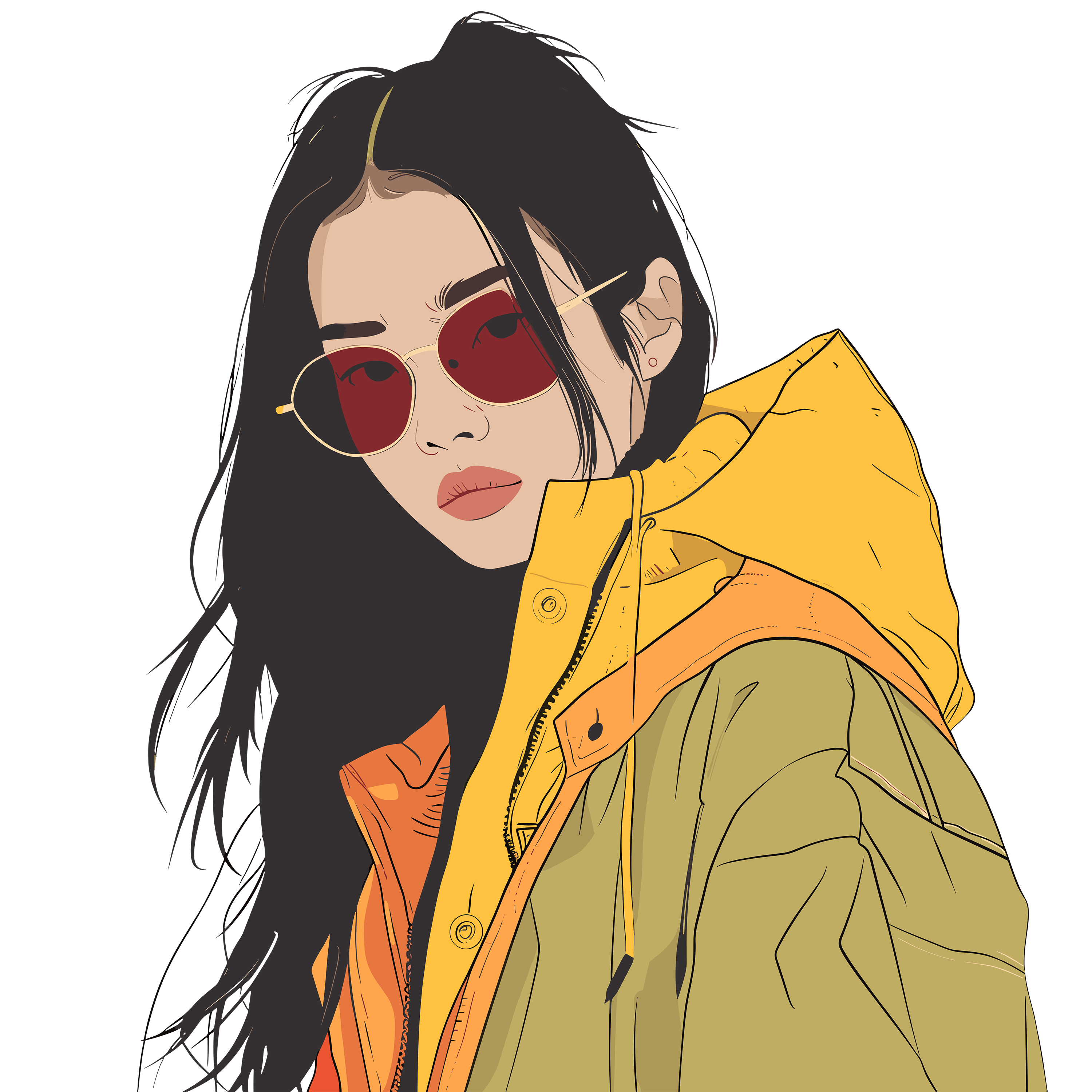 Cool Asian Girl PNG Sublimation – Kingdom Art Digitals