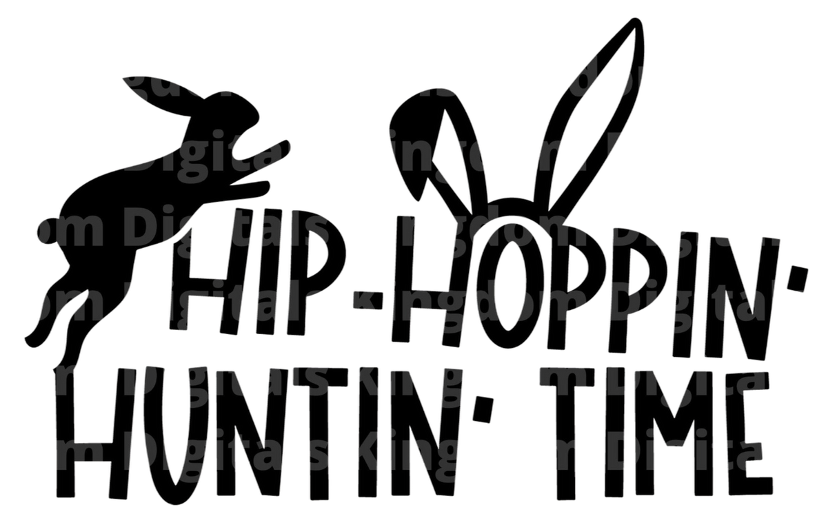 Hip Hopping Hunting Time SVG Cut File