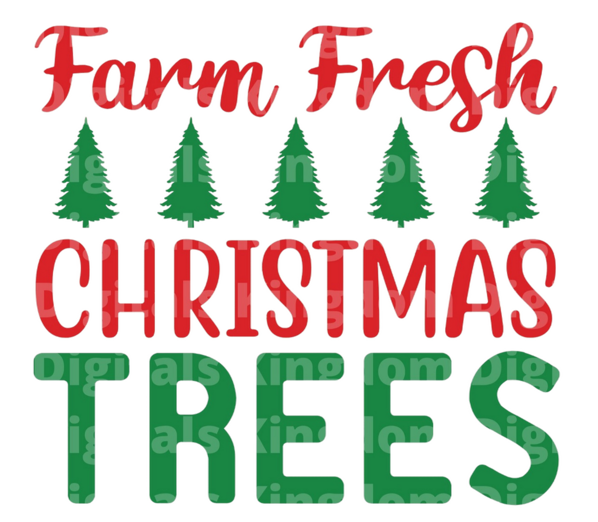 Farm Fresh Christmas Trees SVG Cut File