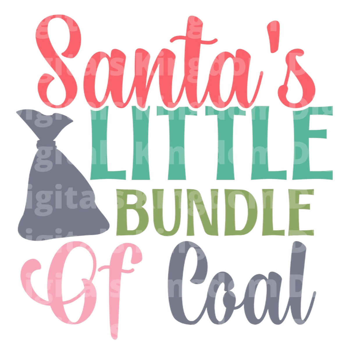 Santa's little bundle of coal SVG Cut File