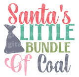 Santa's little bundle of coal SVG Cut File