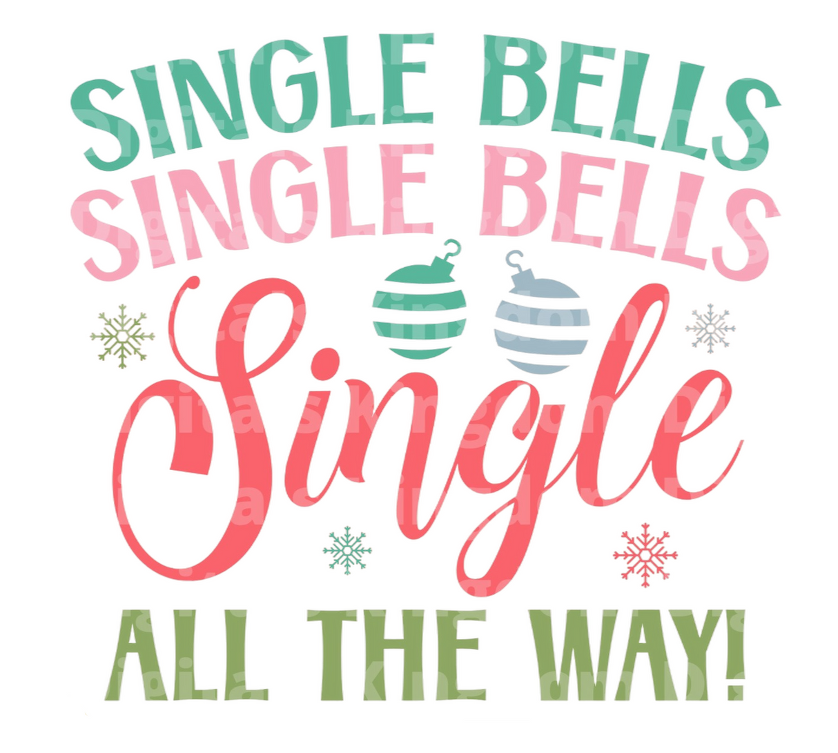 Single bells single all the way SVG Cut File