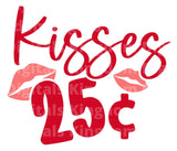 Kisses 25 Cents SVG Cut File