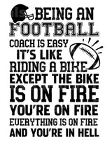 Being an Football Coach is easy its like Riding a Bike SVG Cut File