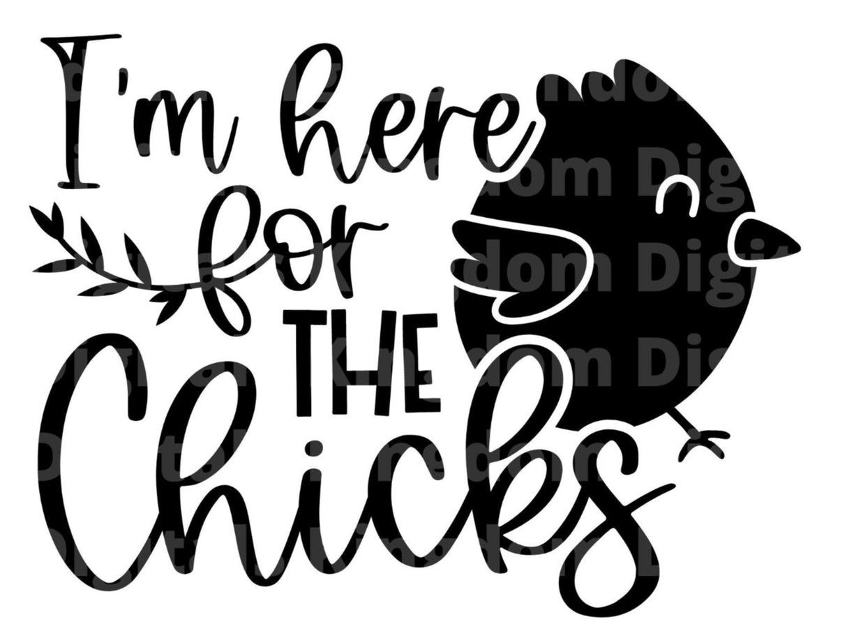Im Here for the Chicks SVG Cut File