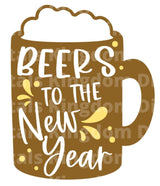 Beers To The New Year SVG Cut File