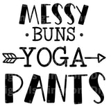 Messy Buns Yoga Pants SVG Cut File