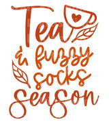 Tea and fuzzy socks season SVG Cut File