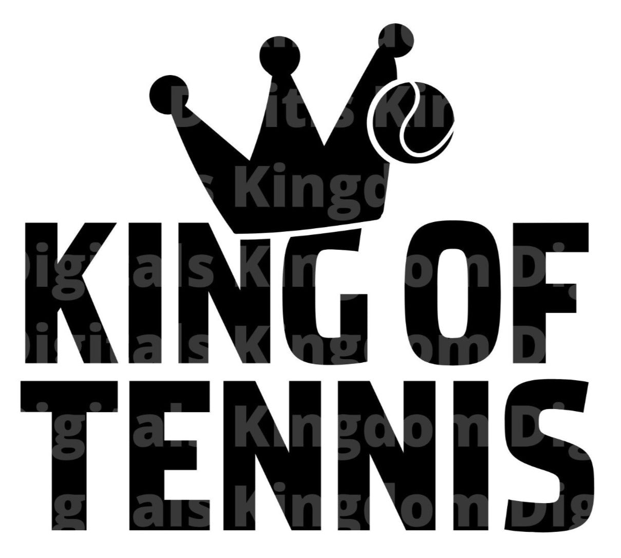 King of Tennis SVG Cut File