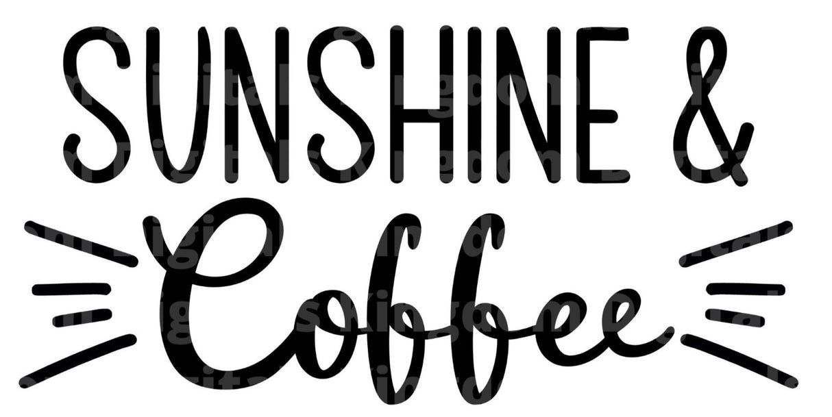 Sunshine & Coffee SVG Cut File