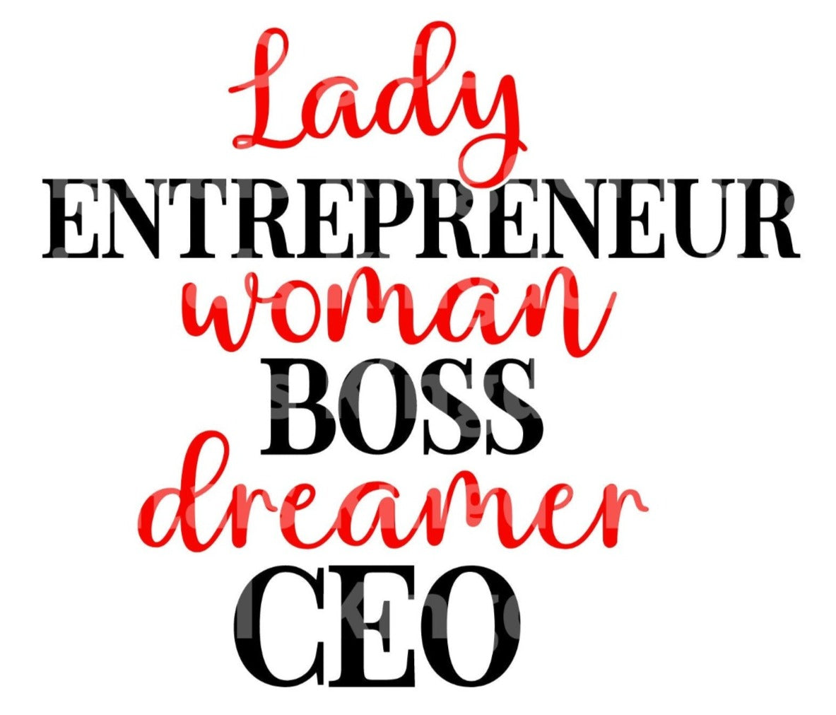 Lady Entrepreneur Woman Boss Dreamer CEO SVG Cut File