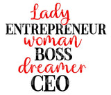 Lady Entrepreneur Woman Boss Dreamer CEO SVG Cut File