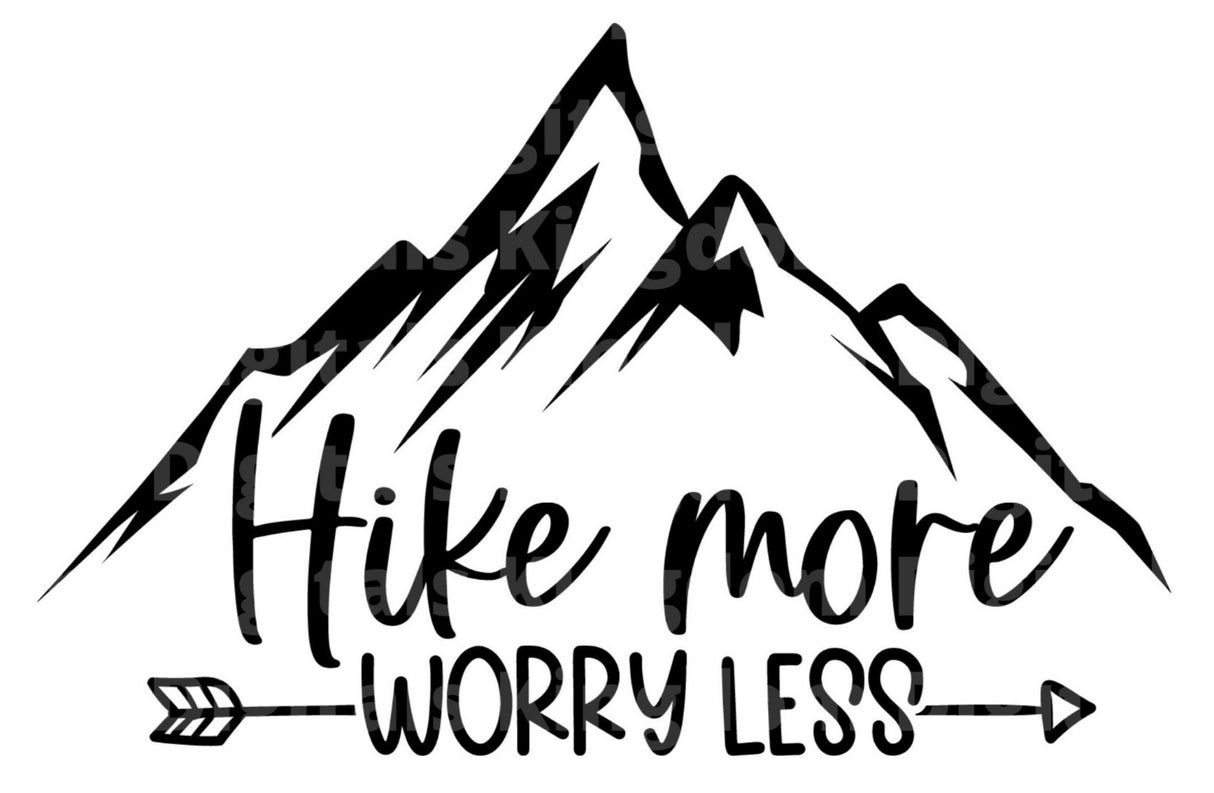 Hiking More worry Less SVG Cut File