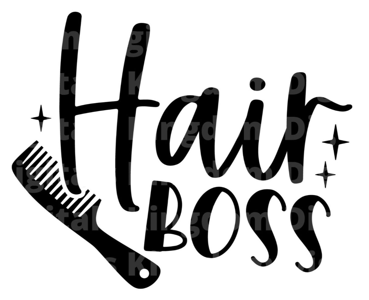 Hair Boss SVG Cut File