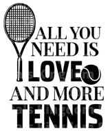 All You Need Is Love & Tennis SVG Cut File