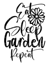 Eat Sleep Garden Repeat SVG Cut File