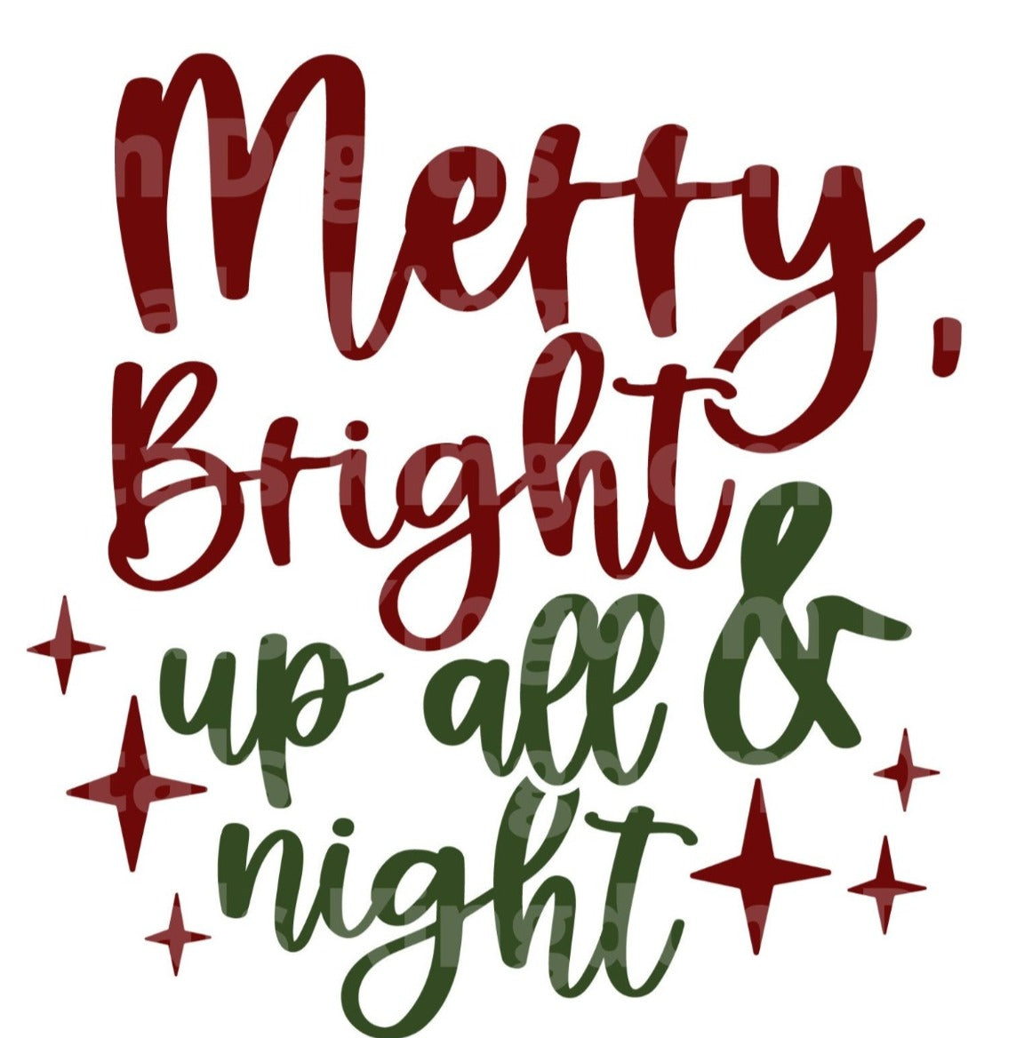 Merry Bright & Up All Night SVG Cut File