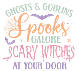 Ghosts & goblins, spooks galore, scary witches at your door SVG Cut File