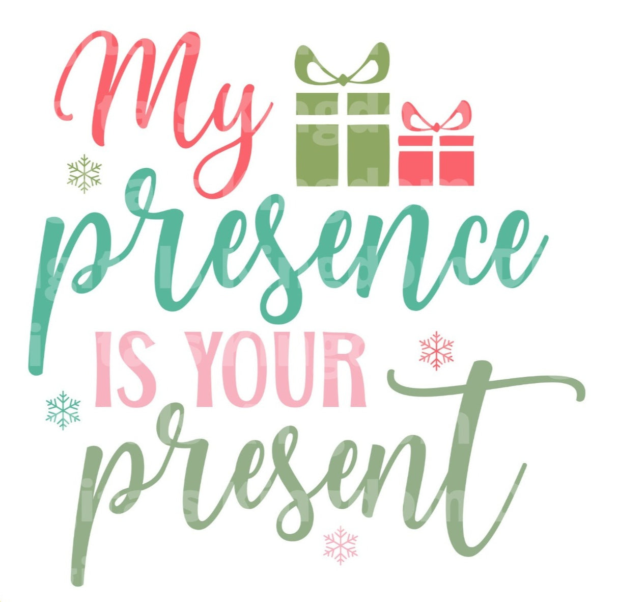 My presence is your present SVG Cut File