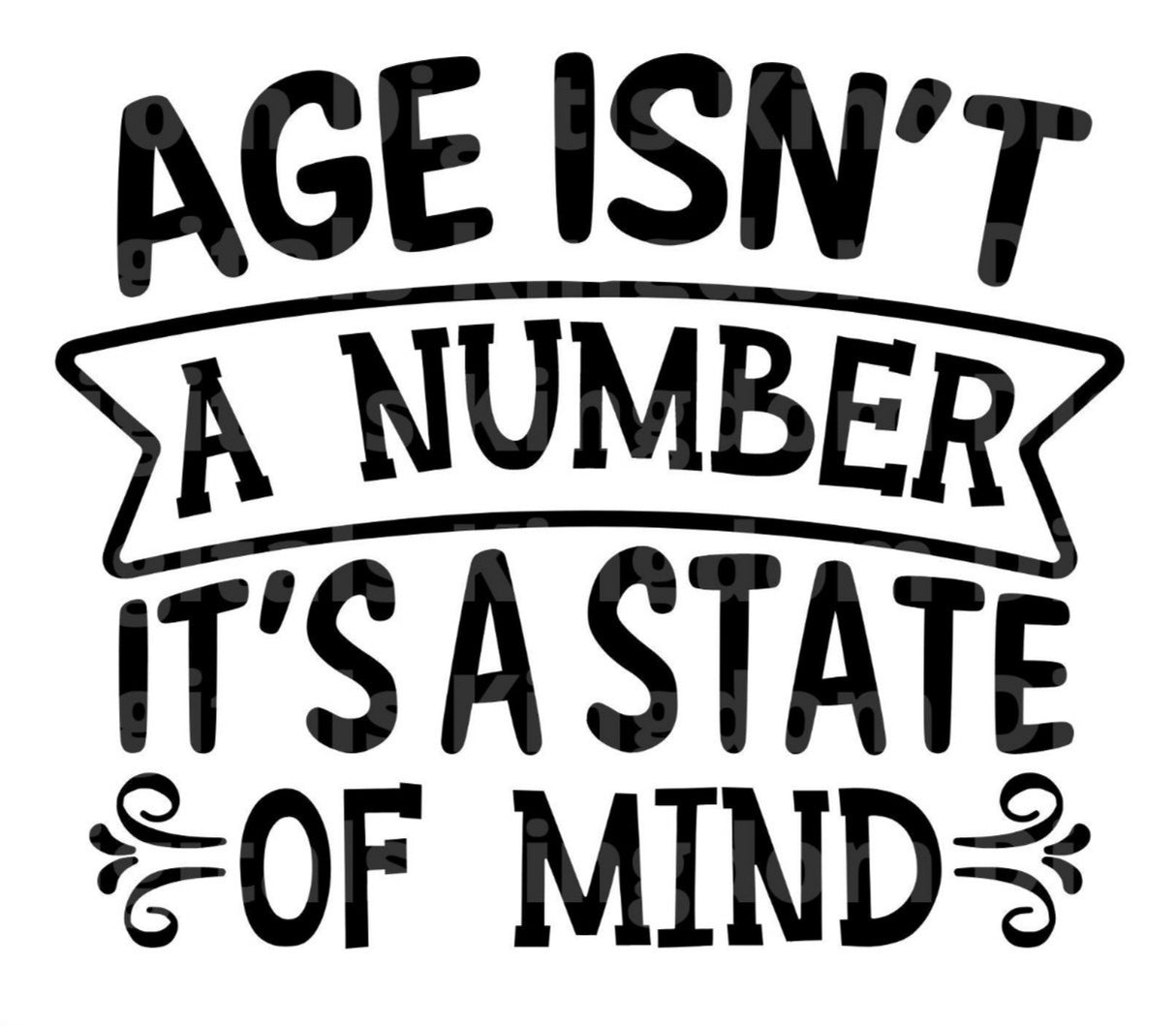 Age Isnt a Number Its a State of Mind SVG Cut File