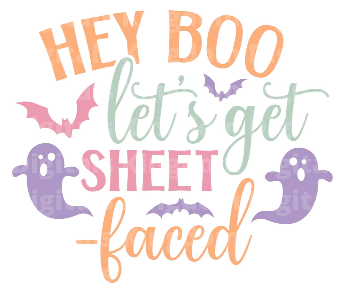 Hey boo, let's get sheet-faced SVG Cut File