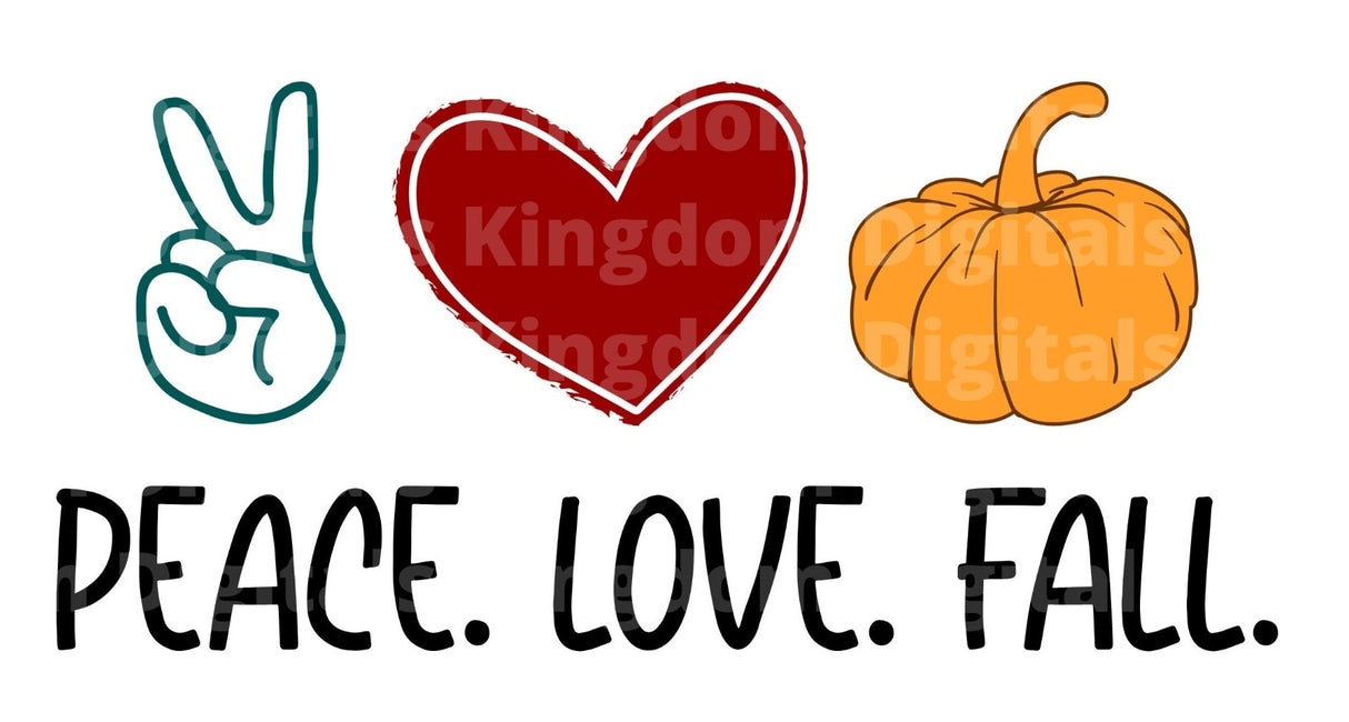 Peace. Love. Fall. SVG Cut File
