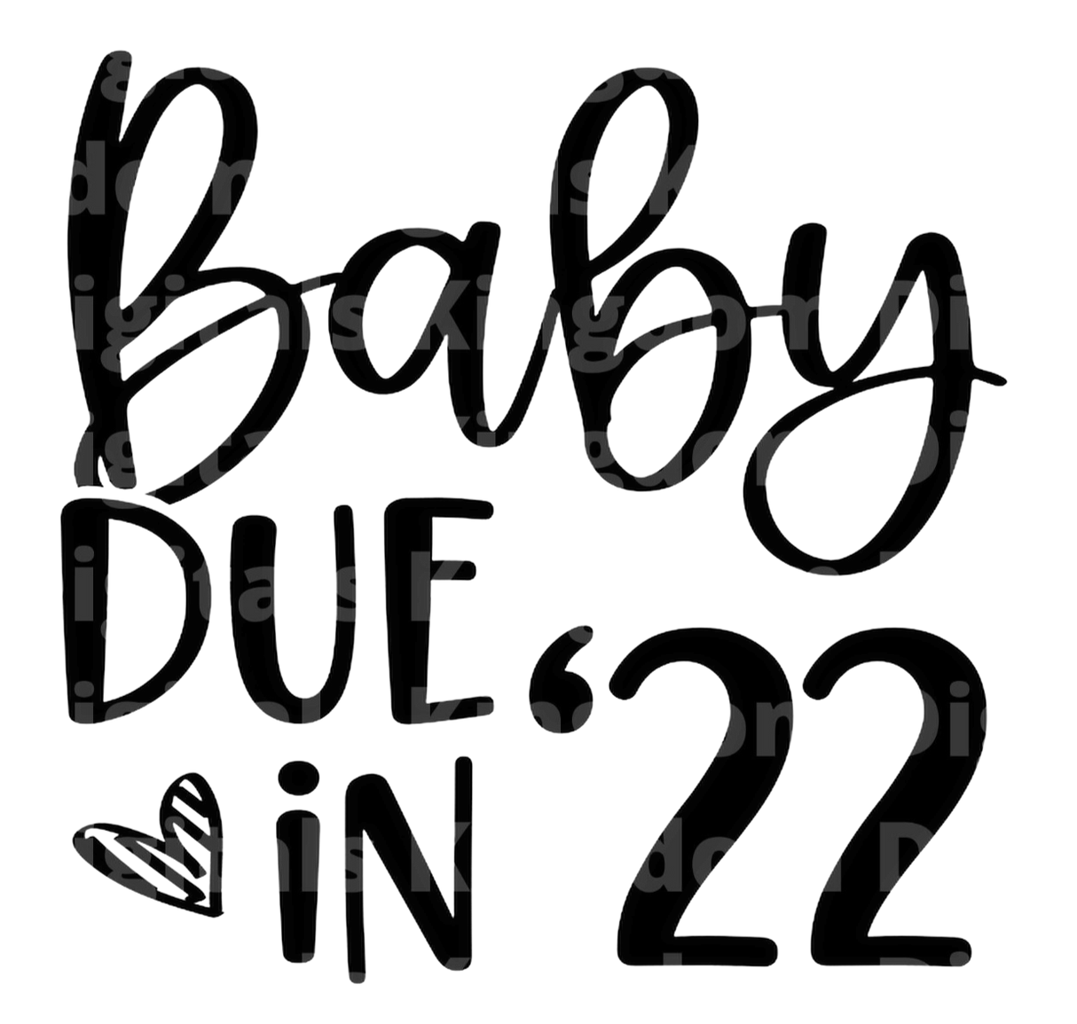 Baby Due in 22 SVG Cut File