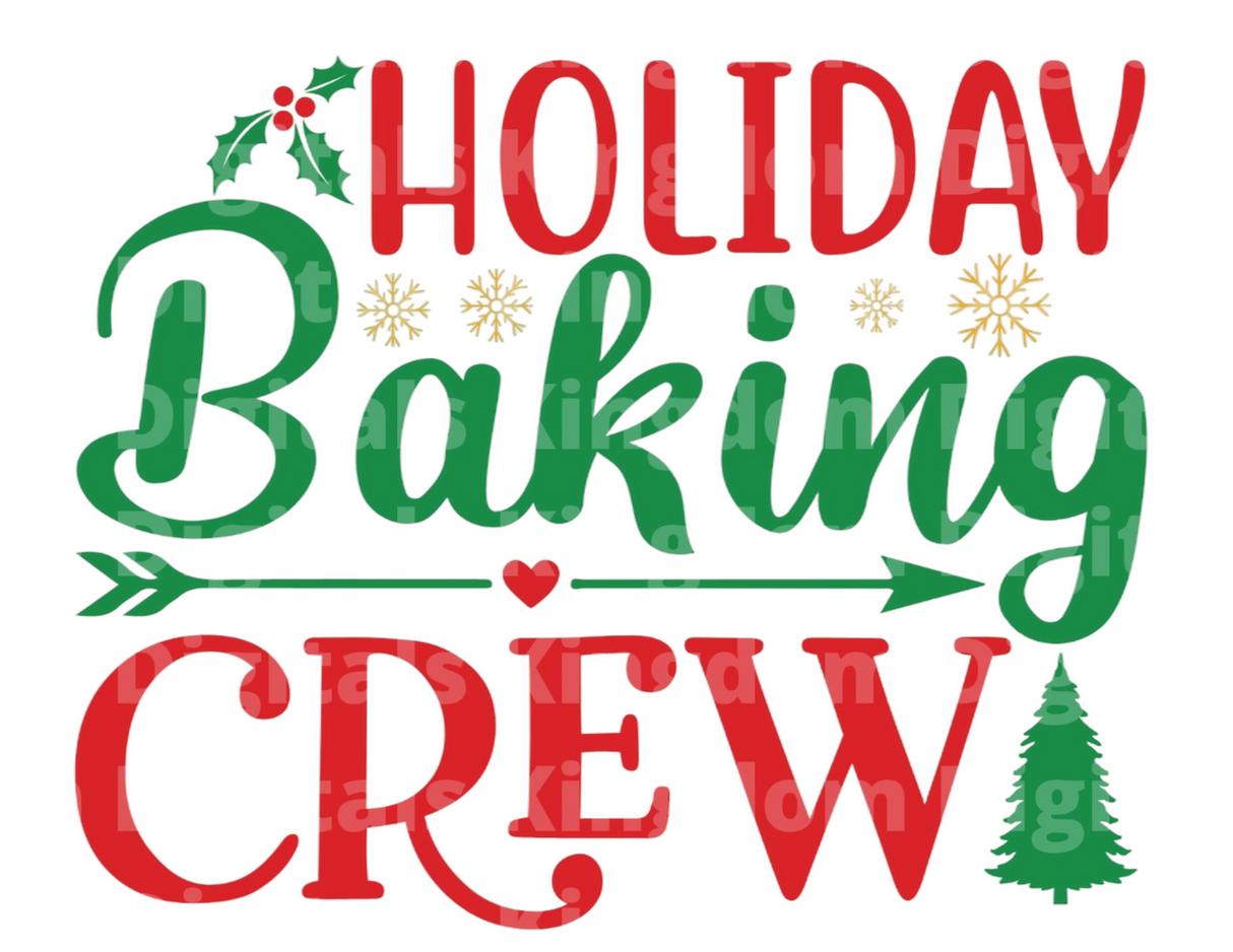 Holiday Baking Crew SVG Cut File