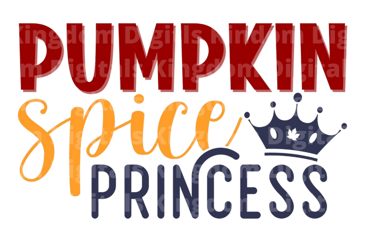 Pumpkin Spice Princess SVG Cut File