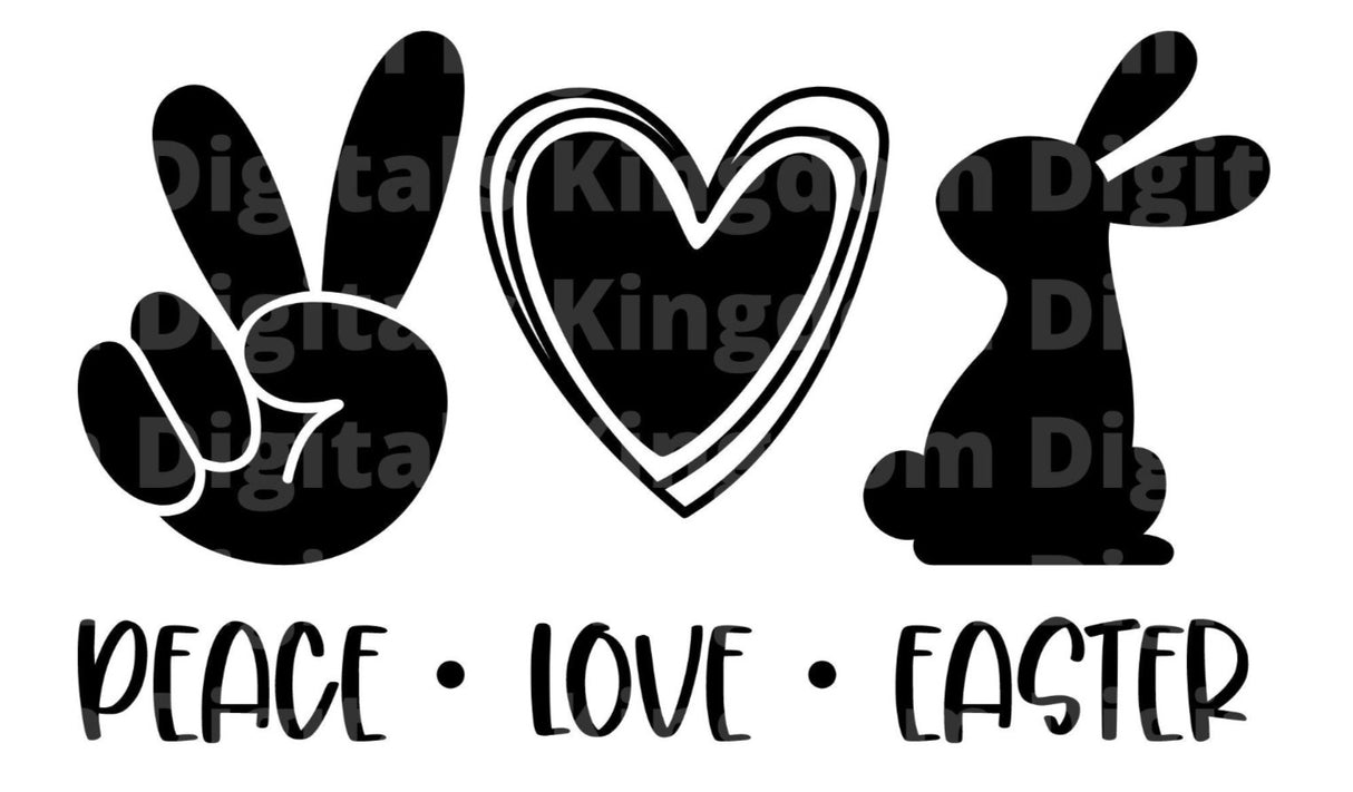 Peace Love Easter SVG Cut File
