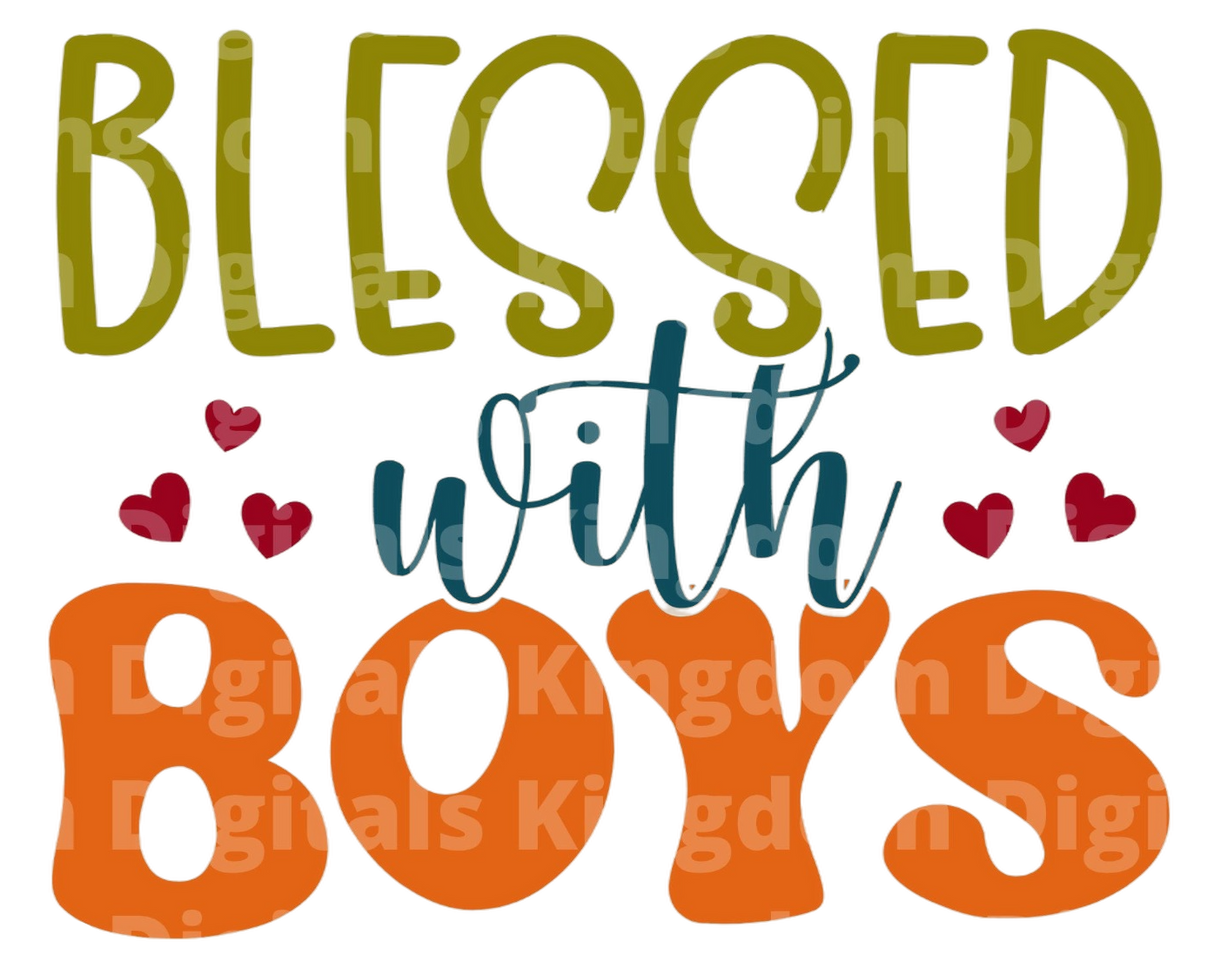 Blessed with boys SVG Cut File