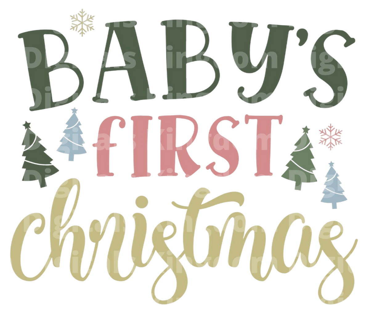 Babys First Christmas SVG Cut File