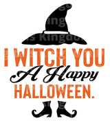 I witch you a Happy Halloween. SVG Cut File