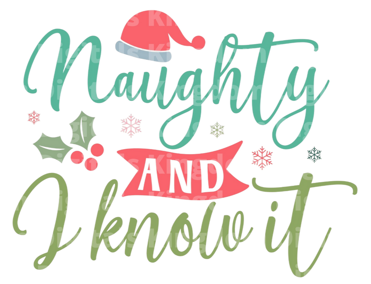 Naughty & I know it SVG Cut File