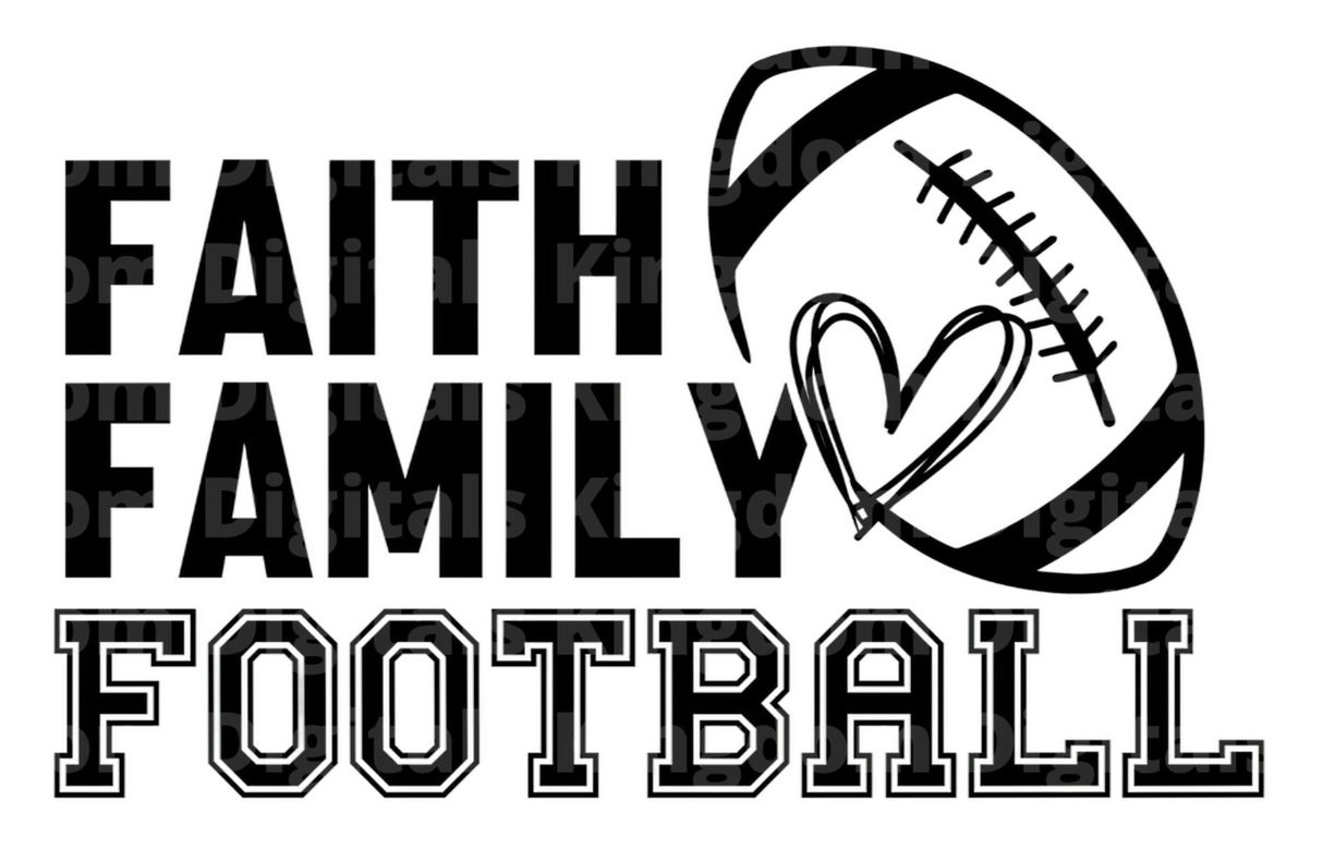 Faith Family Football SVG Cut File